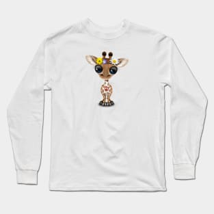 Cute Baby Giraffe Hippie Long Sleeve T-Shirt